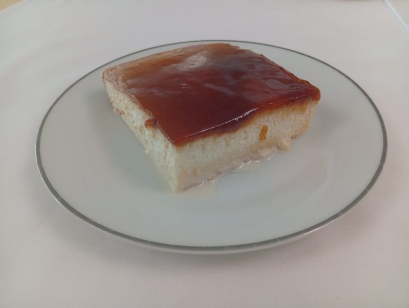 Regional dessert — sponge cake with caramel glaze